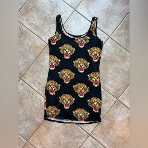 Sourpuss Clothing Jaguar Tank Dress size L. Super stretchy. Punk. Alt. Tattoo